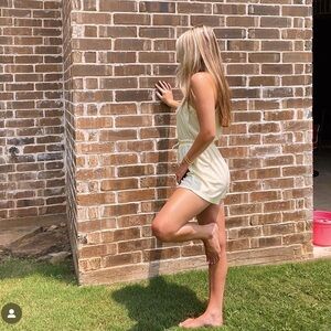 Terry cloth romper